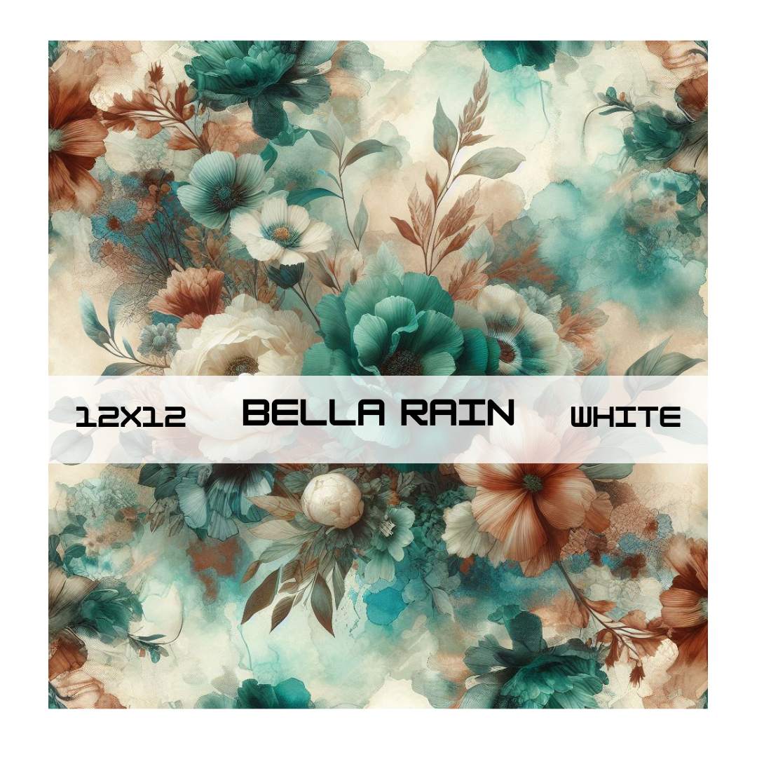 TEAL AND BROWN FLORAL ALCOHOL INK COLLECTION