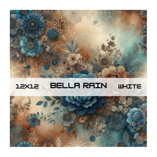 BLUE AND BROWN FLORAL ALCOHOL INK COLLECTION