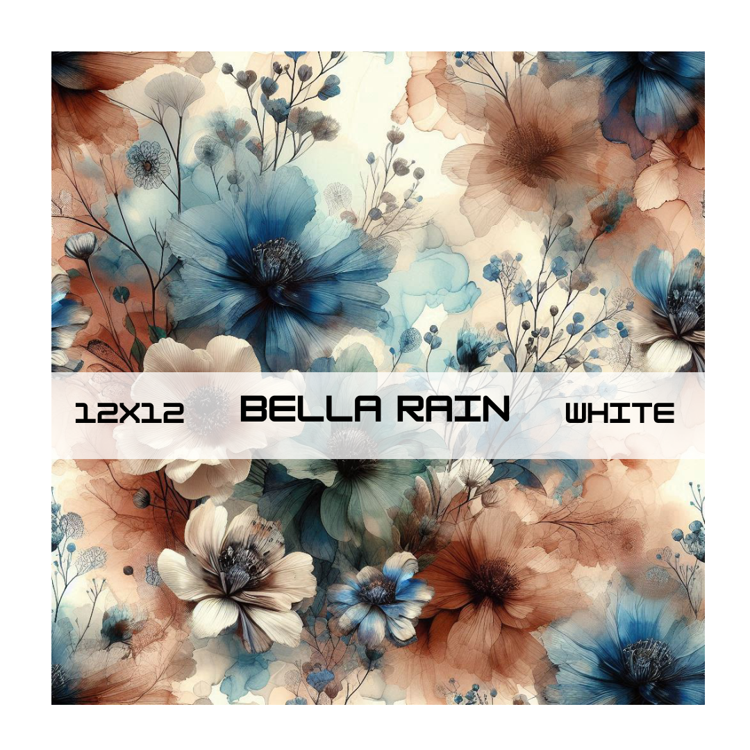 BLUE AND BROWN FLORAL ALCOHOL INK COLLECTION