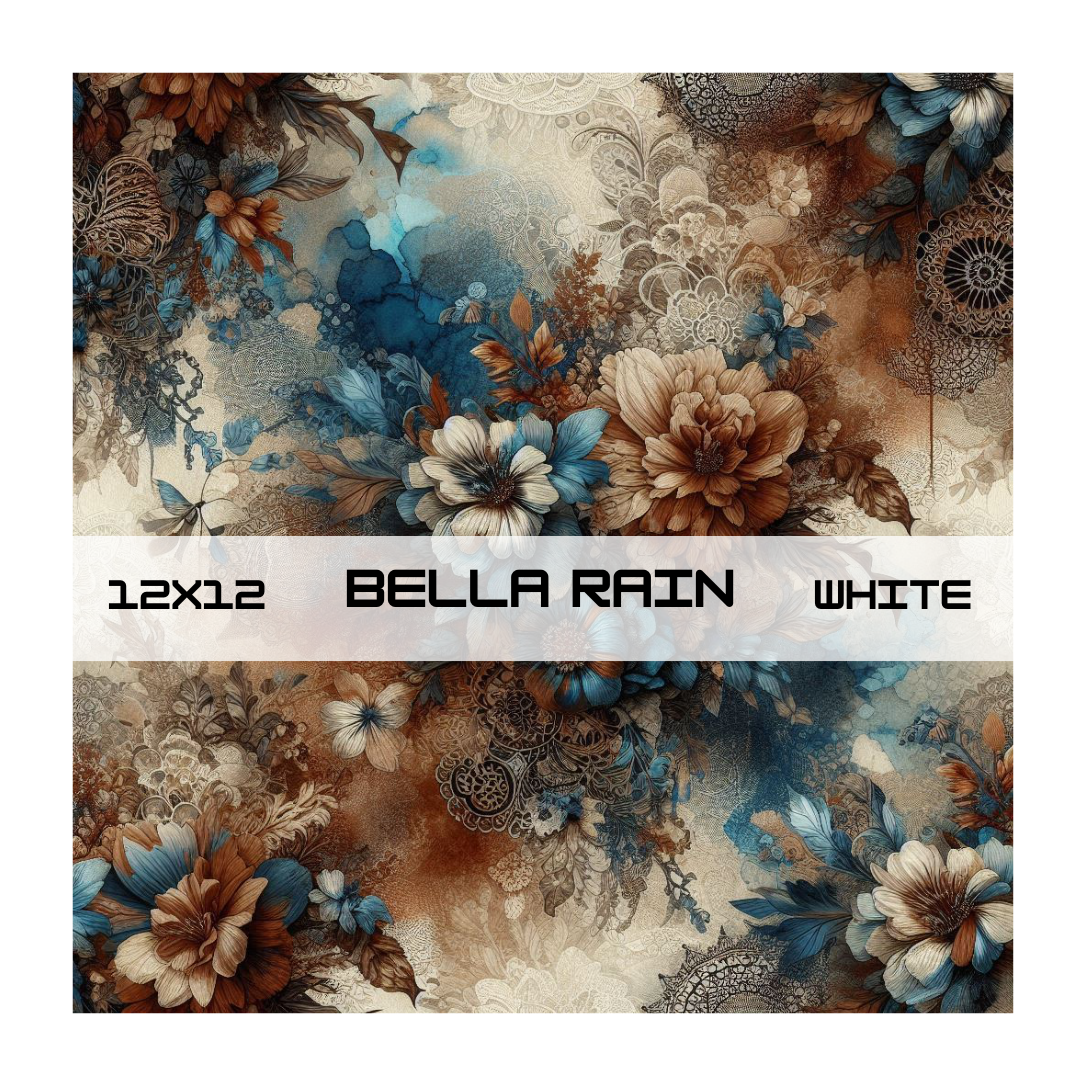 BLUE AND BROWN FLORAL ALCOHOL INK COLLECTION