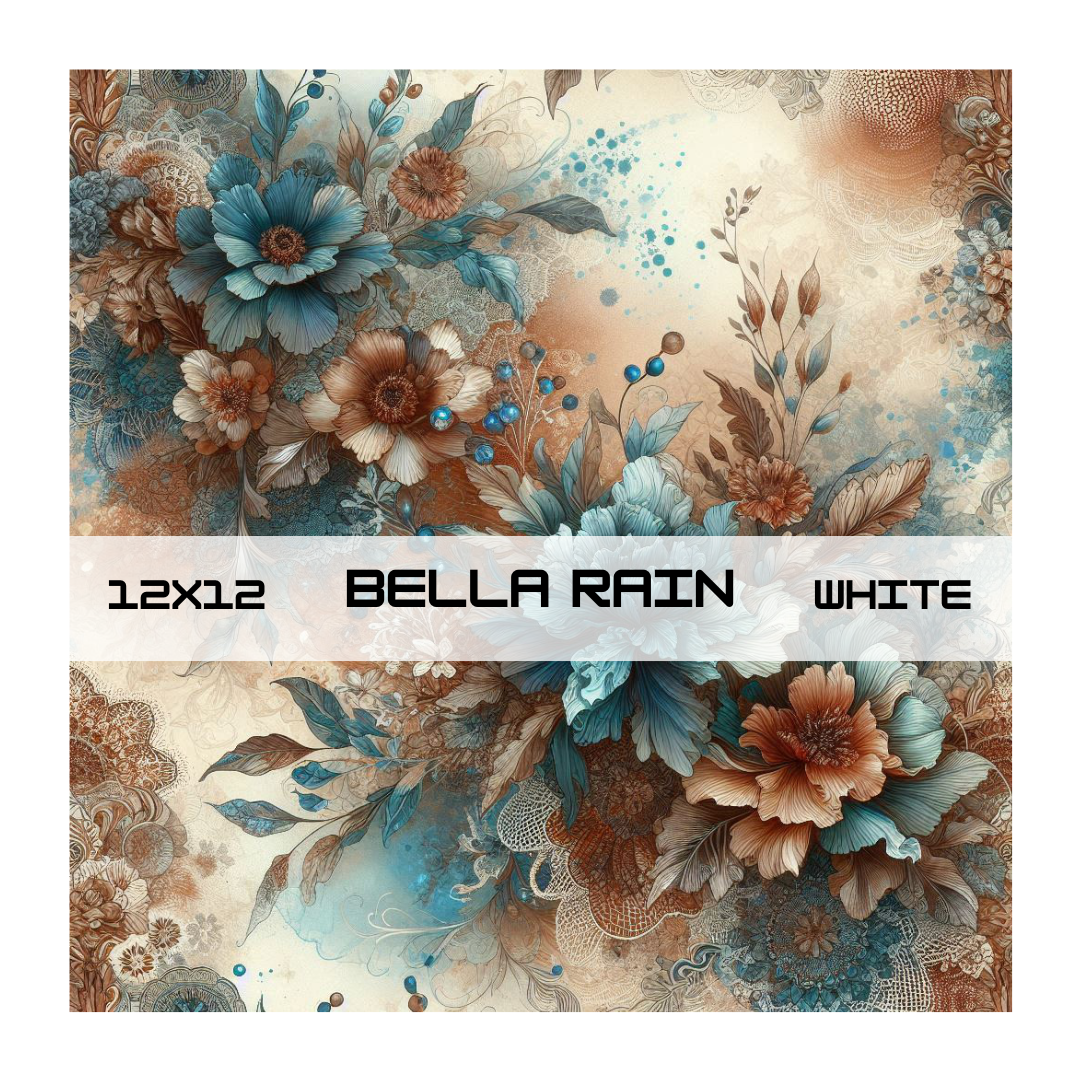 BLUE AND BROWN FLORAL ALCOHOL INK COLLECTION