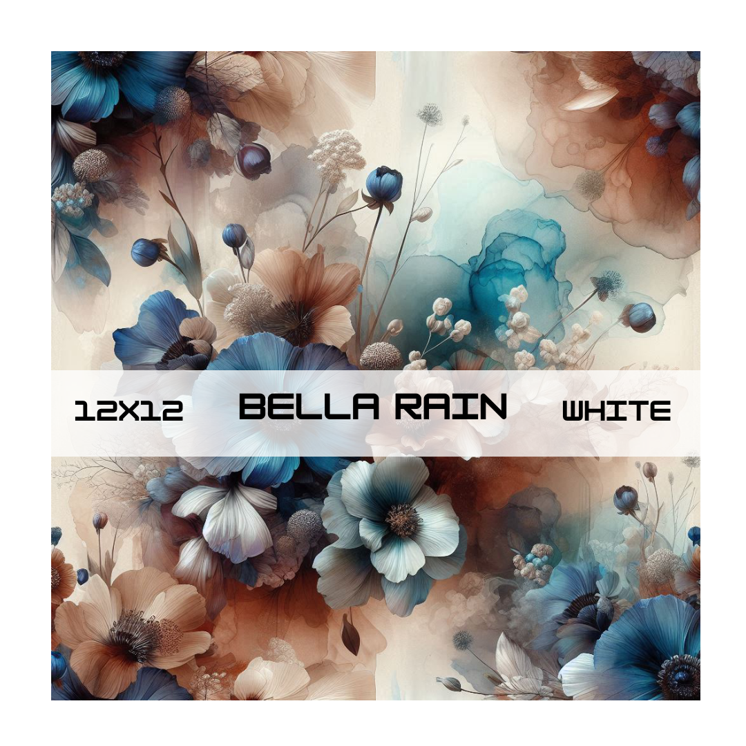 BLUE AND BROWN FLORAL ALCOHOL INK COLLECTION