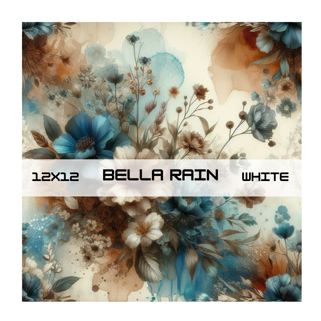BLUE AND BROWN FLORAL ALCOHOL INK COLLECTION