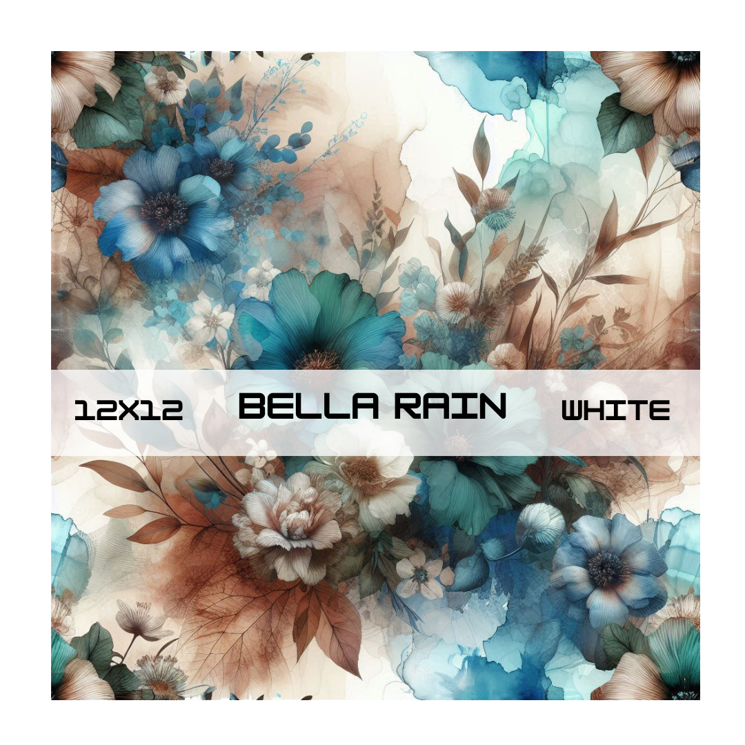BLUE AND BROWN FLORAL ALCOHOL INK COLLECTION