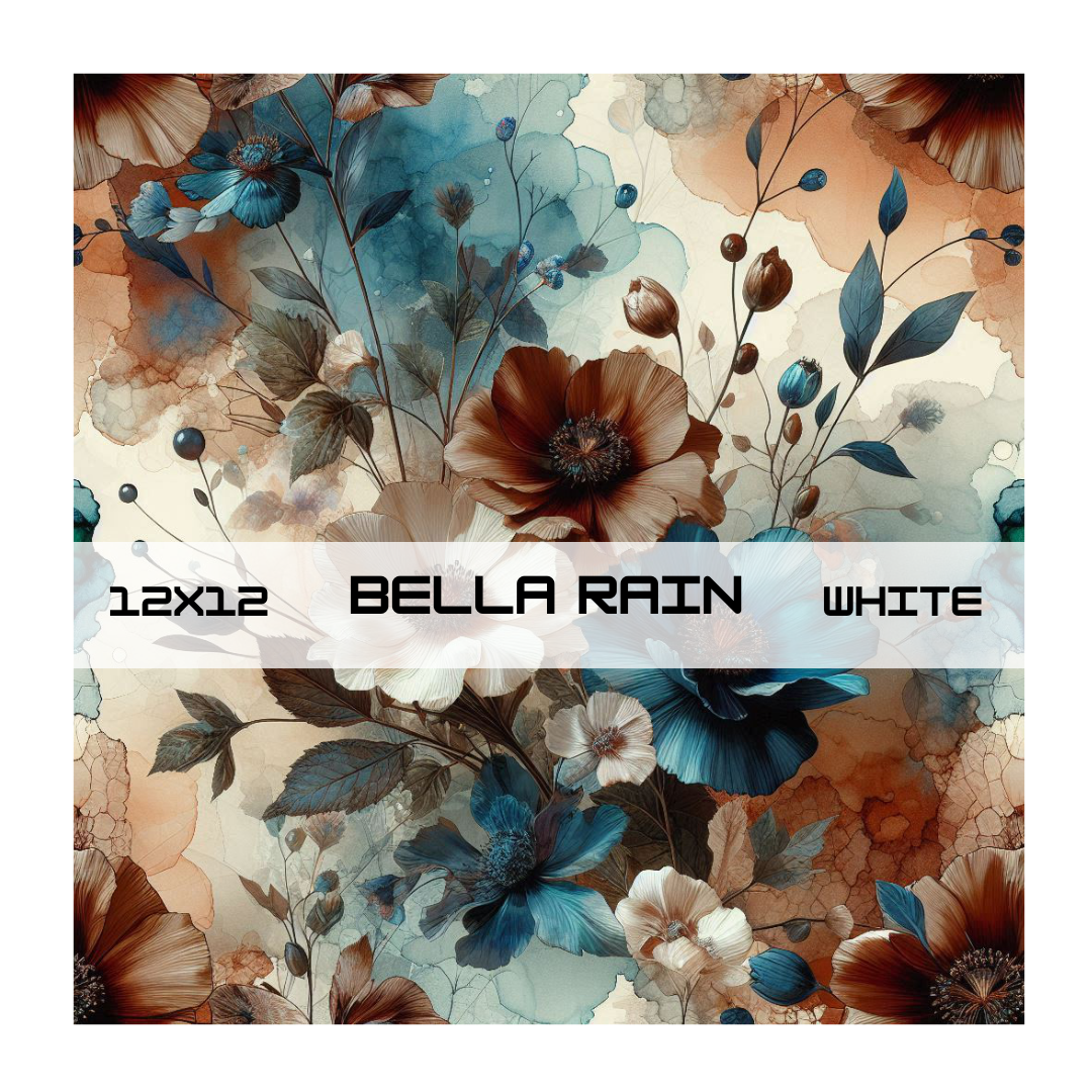 BLUE AND BROWN FLORAL ALCOHOL INK COLLECTION