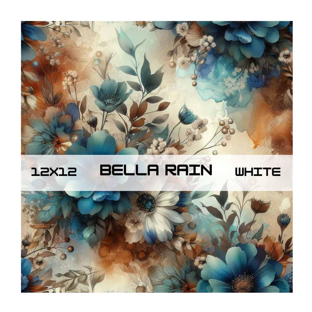 BLUE AND BROWN FLORAL ALCOHOL INK COLLECTION