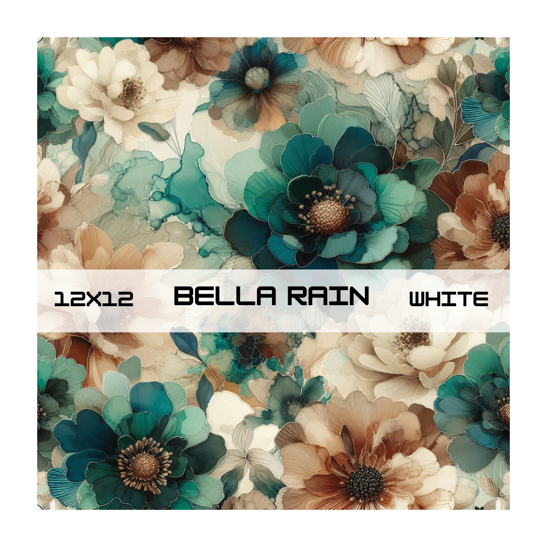 TEAL AND BROWN FLORAL ALCOHOL INK COLLECTION