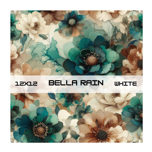 TEAL AND BROWN FLORAL ALCOHOL INK COLLECTION