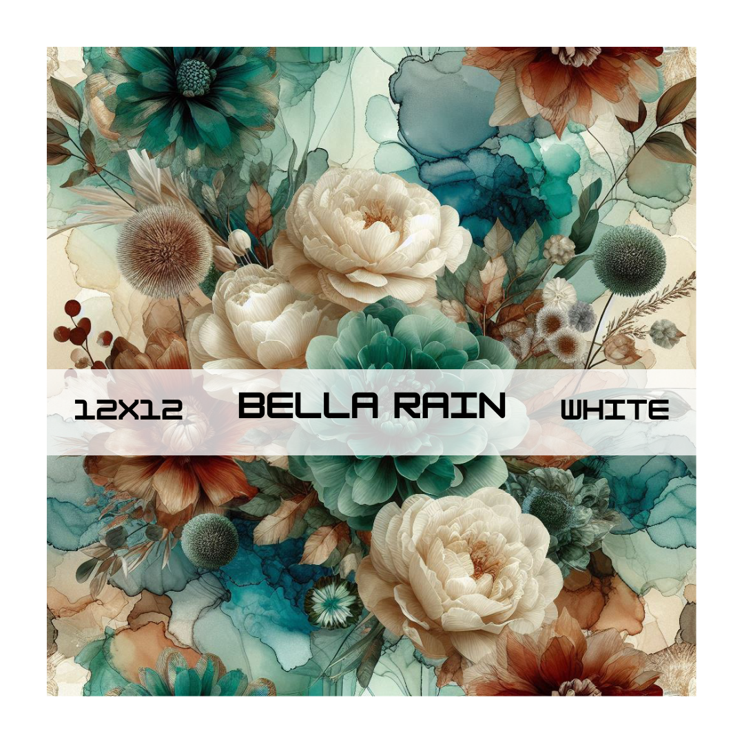 TEAL AND BROWN FLORAL ALCOHOL INK COLLECTION