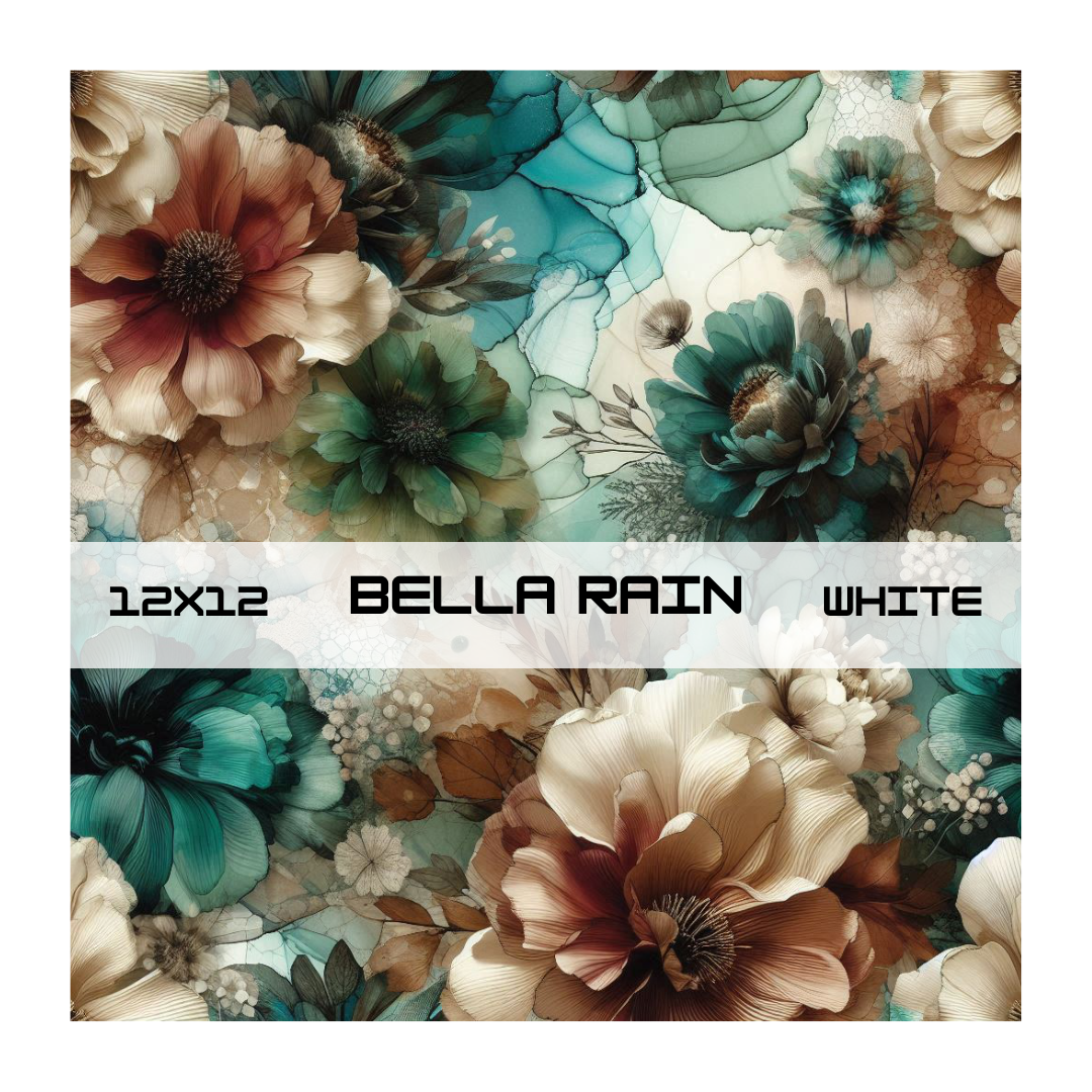TEAL AND BROWN FLORAL ALCOHOL INK COLLECTION