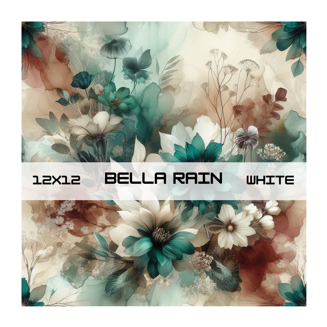 TEAL AND BROWN FLORAL ALCOHOL INK COLLECTION