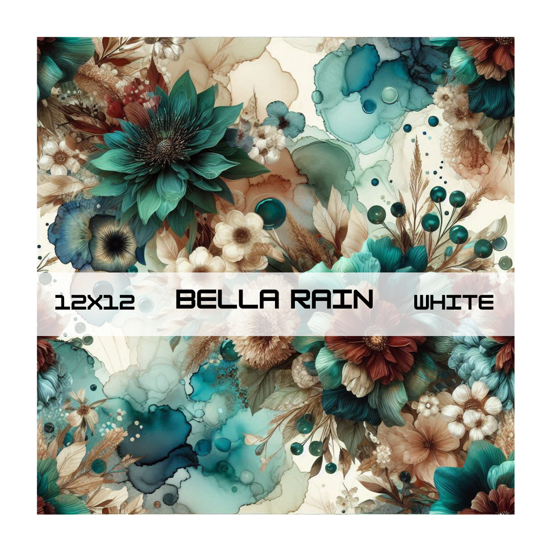 TEAL AND BROWN FLORAL ALCOHOL INK COLLECTION