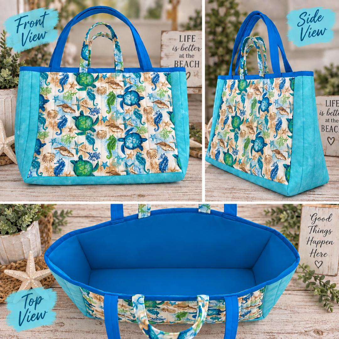COASTAL TREASURES LARGE TOTE - PLEASE READ DESCRIPTION